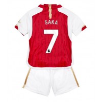 Arsenal Bukayo Saka #7 Hjemme Trøje Børn 2023-24 Kortærmet (+ Korte bukser)